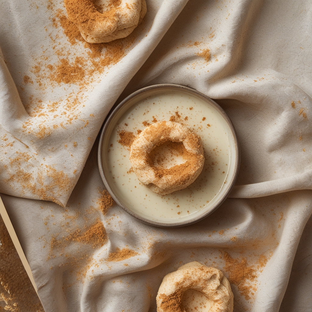 Rempah kunyit segar utuh dan irisan menampilkan warna kuning oranye cerah di atas kain tekstur alam berwarna krem